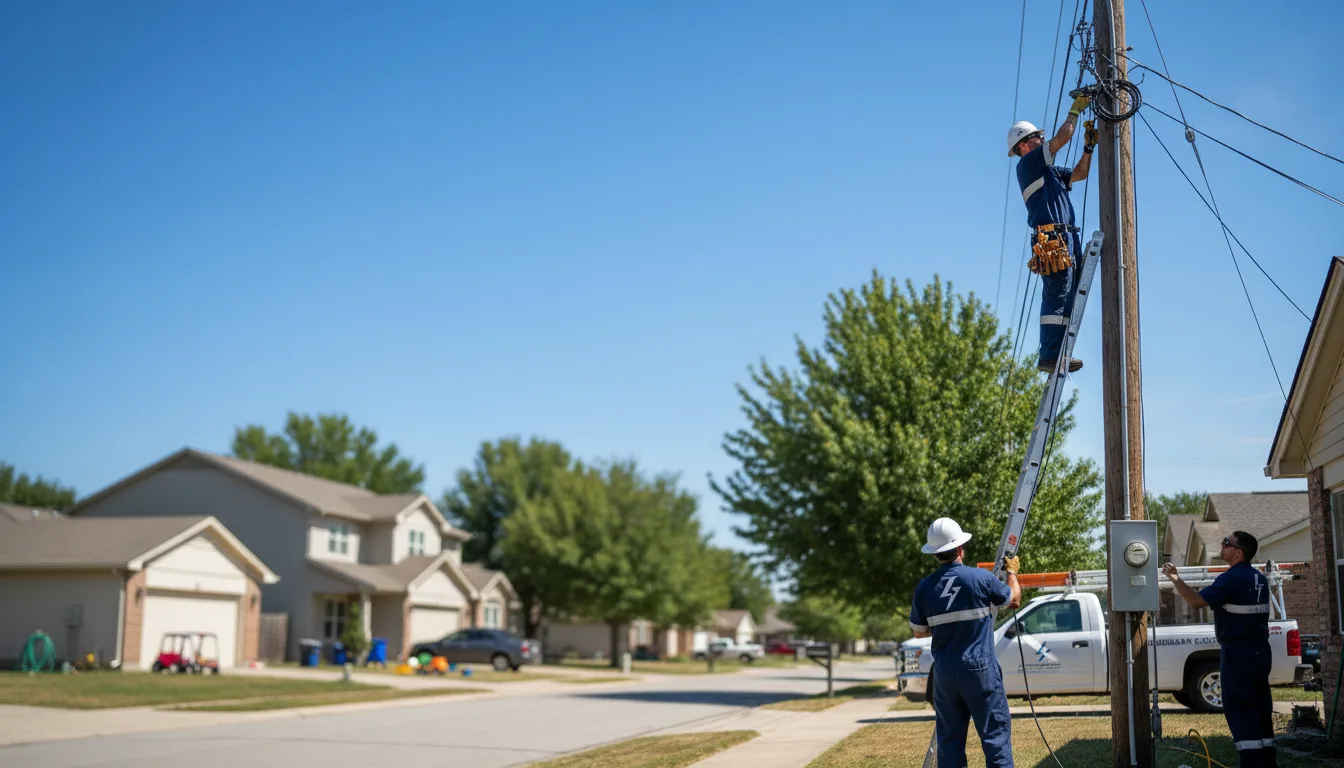 Residential electrician providing installation services in Buckholts, TX